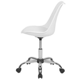 Beliani Desk Chair Dakota Faux Leather White - thumbnail 5