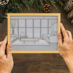 Alivio Decoration Frame Lights Christmas Wall Decoration In Warm Lights 31 X 22Cm - thumbnail 2