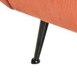 Beliani Armchair Svalov Corduroy Orange - thumbnail 8