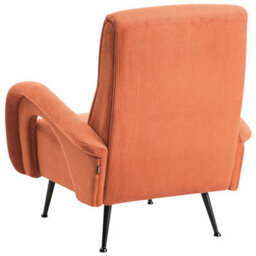 Beliani Armchair Svalov Corduroy Orange - thumbnail 6