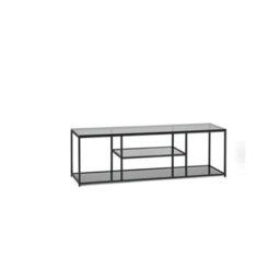 Julian Bowen Chicago Tv Unit - Smoked Glass And Black - thumbnail 2