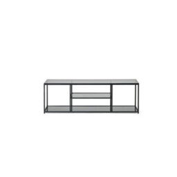 Julian Bowen Chicago Tv Unit - Smoked Glass And Black - thumbnail 3