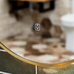 Tablet Brass Frame 800mm X 500mm Led Mirror With Colour Change - thumbnail 4