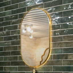 Tablet Brass Frame 800mm X 500mm Led Mirror With Colour Change - thumbnail 2