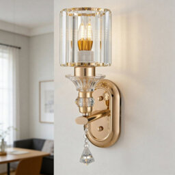 Living And Home Gold Crystal Wall Lamp, Living Room Wall Lamp, Bedside Reading Lamp,e27 - thumbnail 2
