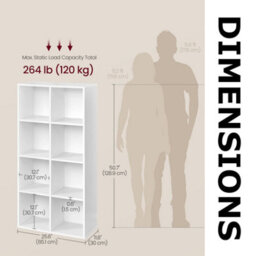 FURNOLD 8 Cube Storage Unit Bookcase Shelving Unit - thumbnail 6