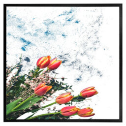 "Andrew Lee Flowers On Marble (Picutre Frame) / 12X12"" / Grey" - thumbnail 2