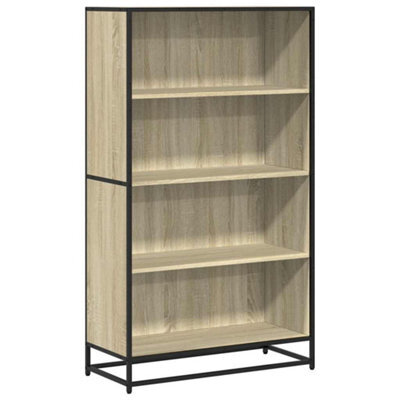 Berkfield Modern Bookcase Sonoma Oak 80.5X35X139 Cm Engineered Wood