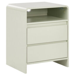 Beliani 2 Drawer Bedside Table Dorrigo Light Green - thumbnail 1