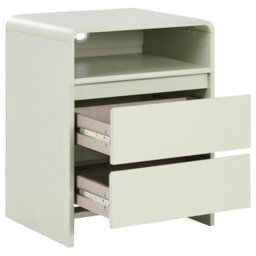 Beliani 2 Drawer Bedside Table Dorrigo Light Green - thumbnail 4
