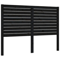 Berkfield Bed Frame With Headboard Black Double Solid Wood - thumbnail 8