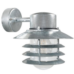 Nordlux Veje Outdoor Galvanized Steel Wall Light Coastal/marine Safe Silver,mains - thumbnail 1