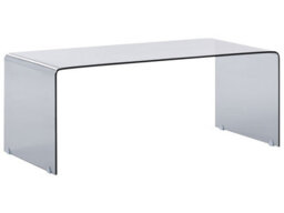 Wyld And Coco Glass Coffee Table Black Semi-Transparent 100 X 50 Cm - thumbnail 1
