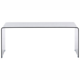 Wyld And Coco Glass Coffee Table Black Semi-Transparent 100 X 50 Cm - thumbnail 4