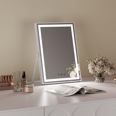 Fascinate Professional Hollywood Mirror 30X48Cm Modern Strip Led Vanity Mirror Department Store Luxury Makeup Station White - image 1
