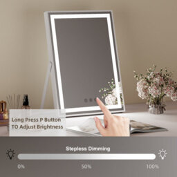 Fascinate Professional Hollywood Mirror 30X48Cm Modern Strip Led Vanity Mirror Department Store Luxury Makeup Station White - thumbnail 3