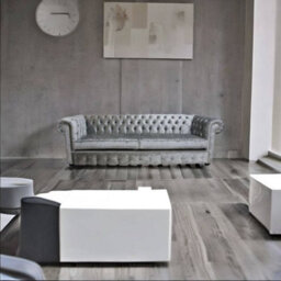 Chesterfield 4 Seater Sofa Settee Modena Silver Grey Velvet Fabric In Classic Style - thumbnail 4