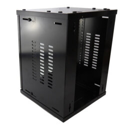 Kenable 8U Minimedia Soho Metal Wall Cabinet For 10 Inch Data Rack Mounting 300mm Deep Black - thumbnail 5