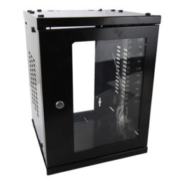 Kenable 8U Minimedia Soho Metal Wall Cabinet For 10 Inch Data Rack Mounting 300mm Deep Black - thumbnail 1