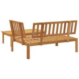Walplus Outdoor Garden Pallet Sofa For Patio Balcony Poolside Furniture Set 2 Pcs Solid Wood Acacia - Cushion Not Included - thumbnail 4