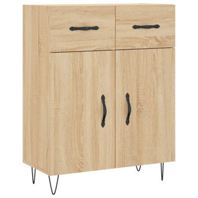 Berkfield Modern Sideboard Sonoma Oak 69.5X34X90 Cm Engineered Wood - image 1
