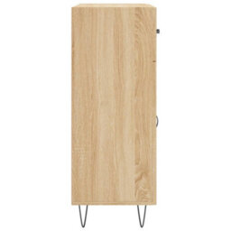 Berkfield Modern Sideboard Sonoma Oak 69.5X34X90 Cm Engineered Wood - thumbnail 7