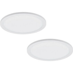 2 Pack Of 300mm Modern White Led Ceiling Lights - Slim Round Design 17W 4000K - thumbnail 1