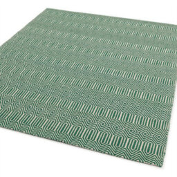 Green Wool Geometric Luxurious Modern Wool Handmade Rug For Living Room And Bedroom-66 X 200Cm (Runner) - thumbnail 5
