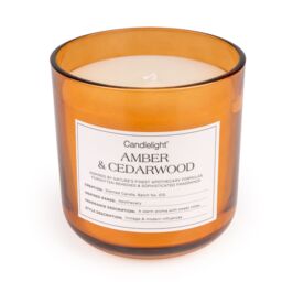 Candlelight Amber Cork Lid Amber & Cedarwood Small Jar Candle - thumbnail 5