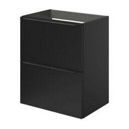 GoodHome Imandra Slimline Matt Black Wall-Mounted Bathroom Cabinet (H) 600mm (W) 500mm - thumbnail 1