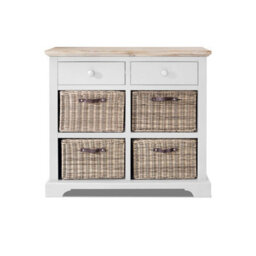 Statement Furniture Florence Sideboard With 2 Drawers And Removable Storage Baskets - White - thumbnail 6
