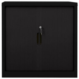 Vidaxl Sliding Door Cabinet Black 90X40X90 Cm Steel - thumbnail 2