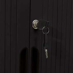 Vidaxl Sliding Door Cabinet Black 90X40X90 Cm Steel - thumbnail 7