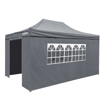 Dellonda Premium 3X4.5M Pop-Up Gazebo & Side Walls With Carry Bag, Stakes & Weight Bags - image 1