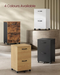Songmics 2-Drawer Filing Cabinet,small Rolling Filing Cabinet,printer Stand,letter-Size Files,hanging File Folders,straw Yellow - thumbnail 5