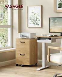 Songmics 2-Drawer Filing Cabinet,small Rolling Filing Cabinet,printer Stand,letter-Size Files,hanging File Folders,straw Yellow - thumbnail 4