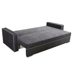 Beno Sofa Bed With Storage Compartment Laminated Board Chipboard Bonell Springs Wooden Legs 230X92X91Cm Blue - thumbnail 3
