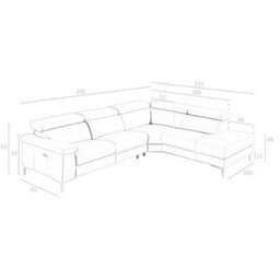 Angel Cerda Modern Dark Grey Leather Chaise Longue Sofa For Ultimate Relaxation - thumbnail 7