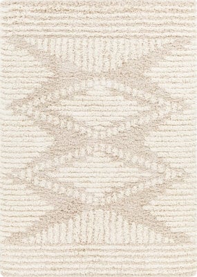 Livabliss Urban Shaggy-Modern Beige Ivory Cream Soft Plush Pile Living Bedroom Rug 130 X 170 Cm Easy Care, Non Shedding - image 1