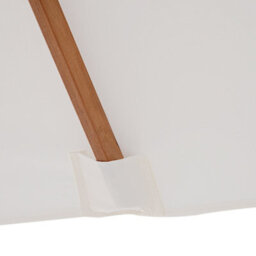 Outsunny Wooden Patio Umbrella Market Parasol Outdoor Sunshade Cream White - thumbnail 9