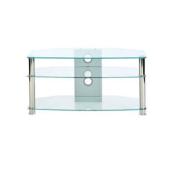 MMT Funiture Designs mmt Clear Glass Tv Stand - Suits 32 To 47 Inch Lcd Led 3D Plasma Flat Screen Televisions - 1000mm Wide - thumbnail 3