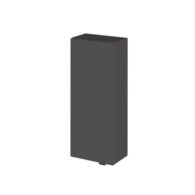 Hudson Reed Fusion Wall Hung 1 Door Cabinet, Soft Close, Gloss Grey High Gloss Painted, 300X182X713mm - image 1