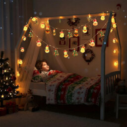 CLEFFNS Christmas Tree Decoration Lights, Santa Claus Led Lights, Snowman Light String, 3 Meters 20 Leds For Christmas Holiday Decoration - thumbnail 7
