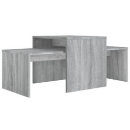 Vidaxl Coffee Table Set Grey Sonoma 100X48X40 Cm Engineered Wood - thumbnail 2