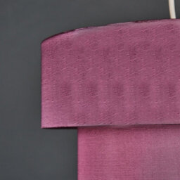 Valuelights Vermont 3 Tier Purple Faux Silk Ceiling Light Shade (D)38Cm - thumbnail 3