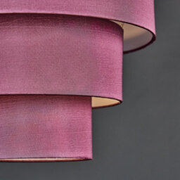 Valuelights Vermont 3 Tier Purple Faux Silk Ceiling Light Shade (D)38Cm - thumbnail 4