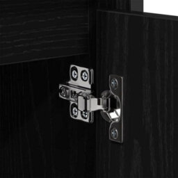 Berkfield Bathroom Sink Cabinet Black Oak 60X35X60 Cm Engineered Wood - thumbnail 9