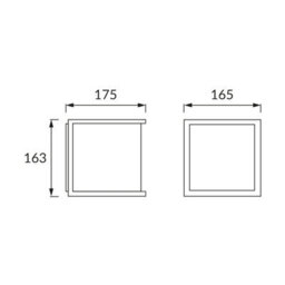 CGC Lighting Cgc Grey Outdoor Outside Cube Security Wall Light With House Number Ip54 - thumbnail 3