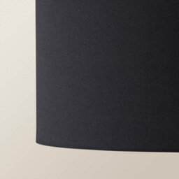 Valuelights Reni Black Fabric Drum Ceiling Lamp Shade (D)25Cm - thumbnail 4