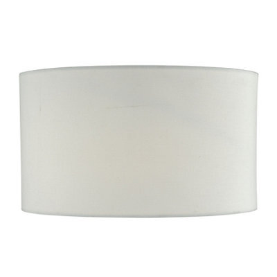 DAR Ingleby White Cotton Drum Shade 35Cm